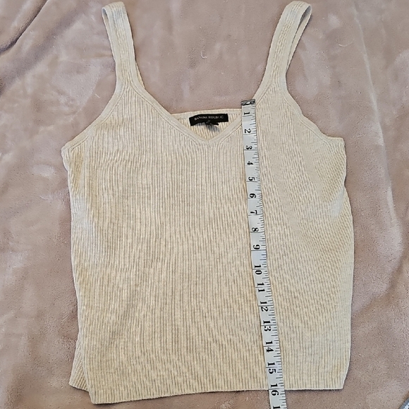 Banana Republic Beige Ribbed Tank Top Size L - Picture 8 of 8